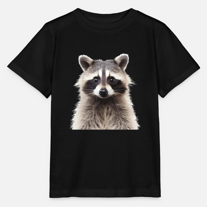 Waschbär Racoon - Stanley/Stella Kinder T-Shirt MINI CREATOR  - Schwarz