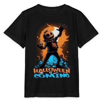 Halloween Jack O Lantern Dabbing Pumpkin - Stanley/Stella MINI CREATOR Kids’ T-Shirt - black - Front - Mikhail (115cm)