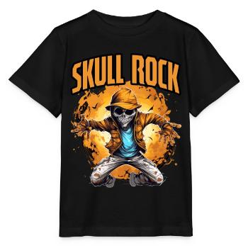 Halloween Skeleton Dabbing Hip Hop Skull Rock - Stanley/Stella MINI CREATOR Kids’ T-Shirt - black - Front - Mikhail (115cm)