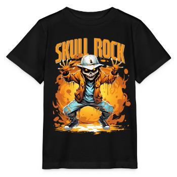 Halloween Skeleton Dabbing Hip Hop Skull Rock - Stanley/Stella MINI CREATOR Kids’ T-Shirt - black - Front - Mikhail (115cm)