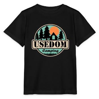 Usedom Camping - Stanley/Stella Kinder T-Shirt MINI CREATOR  - Schwarz - Vorne - Mikhail (115cm)