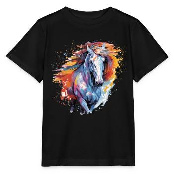 Horse, horse - Stanley/Stella MINI CREATOR Kids’ T-Shirt - black - Front - Mikhail (115cm)