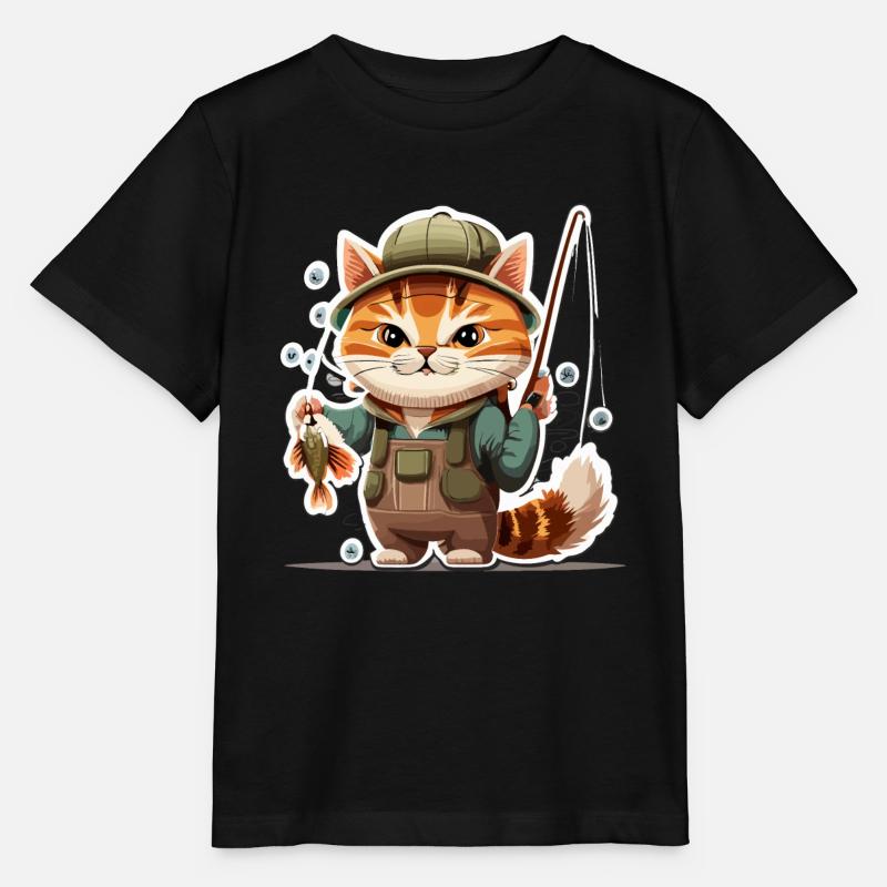 Angeln - Stanley/Stella Kinder T-Shirt MINI CREATOR  - Schwarz