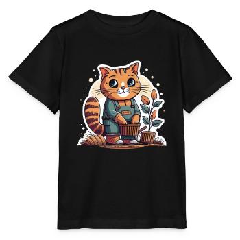 Landwirt - Stanley/Stella Kinder T-Shirt MINI CREATOR  - Schwarz - Vorne - Mikhail (115cm)
