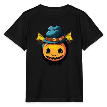 Halloween Pumpkin Monster - Stanley/Stella MINI CREATOR Kids’ T-Shirt - black - Front - Mikhail (115cm)