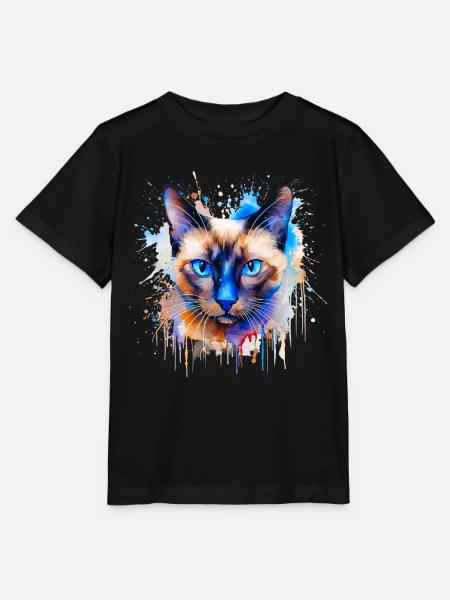 Siamkatze - Stanley/Stella Kinder T-Shirt MINI CREATOR - Schwarz