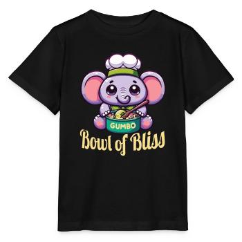 Bol de gombo de bonheur - T-shirt bio MINI CREATOR Stanley/Stella Enfant - noir - Devant - Mikhail (115cm)