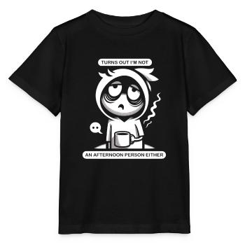 Pas une personne de l’après-midi non plus - T-shirt bio MINI CREATOR Stanley/Stella Enfant - noir - Devant - Mikhail (115cm)