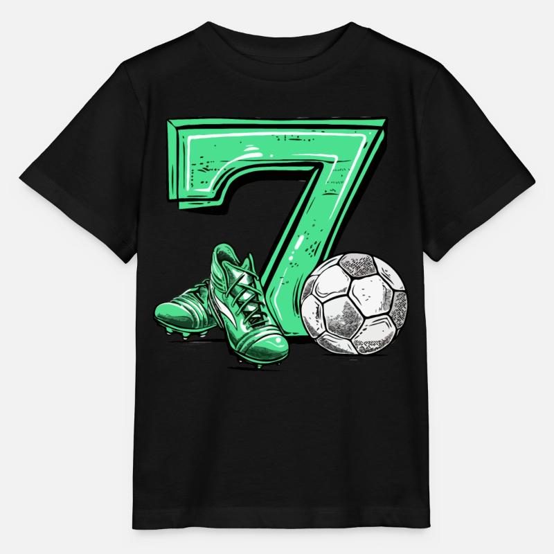 Football 7 ans - T-shirt bio MINI CREATOR Stanley/Stella Enfant - noir