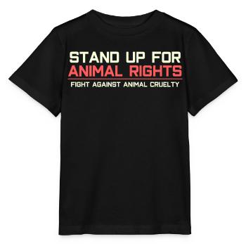 Setz dich ein für Tierrechte - Stanley/Stella Kinder T-Shirt MINI CREATOR  - Schwarz - Vorne - Mikhail (115cm)