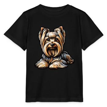 Yorkshire Terrier - Stanley/Stella Kinder T-Shirt MINI CREATOR  - Schwarz - Vorne - Mikhail (115cm)