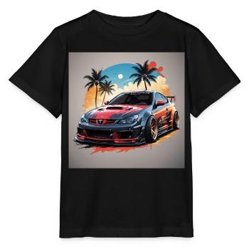 JDM Sportcar Tuning Ville Palmiers Dérive - T-shirt bio MINI CREATOR Stanley/Stella Enfant - noir - Devant - Mikhail (115cm)