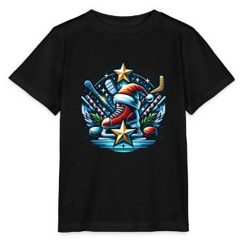 EishockeySpieler Winter - Stanley/Stella Kinder T-Shirt MINI CREATOR  - Schwarz - Vorne - Mikhail (115cm)
