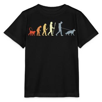 German Shepherd Owner Evolution - Stanley/Stella Kinder T-Shirt MINI CREATOR  - Schwarz - Vorne - Mikhail (115cm)