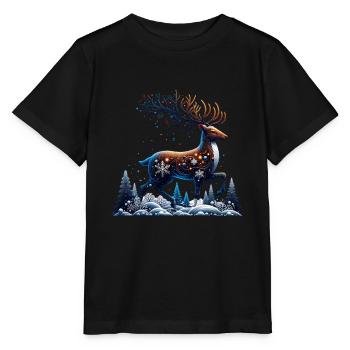 Rentier Weihnachtlich - Stanley/Stella Kinder T-Shirt MINI CREATOR  - Schwarz - Vorne - Mikhail (115cm)