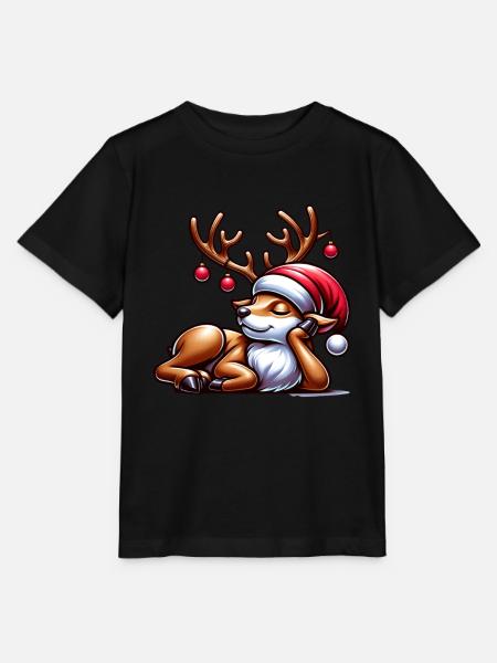 Reindeer - Stanley/Stella MINI CREATOR Kids’ T-Shirt - black
