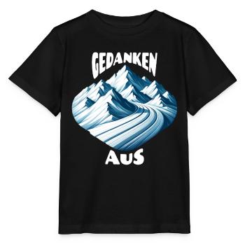 Gedanken Aus Skipiste lustiger Ski Spruch - Stanley/Stella Kinder T-Shirt MINI CREATOR  - Schwarz - Vorne - Mikhail (115cm)