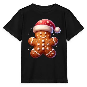 Lebkuchen Weihnachtsmütze Geschenkidee - Stanley/Stella Kinder T-Shirt MINI CREATOR  - Schwarz - Vorne - Mikhail (115cm)