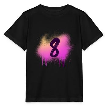 I'm 8 – Radiant Birthday Design - Stanley/Stella MINI CREATOR Kids’ T-Shirt - black - Front - Mikhail (115cm)
