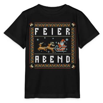 Feierabend Lustiger Weihnachtsspruch - Stanley/Stella Kinder T-Shirt MINI CREATOR  - Schwarz - Vorne - Mikhail (115cm)