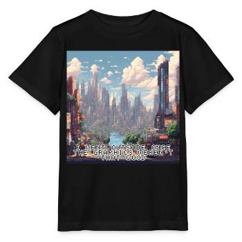 Ich war einmal draußen, die Grafik war nicht so gut - Stanley/Stella Kinder T-Shirt MINI CREATOR  - Schwarz - Vorne - Mikhail (115cm)