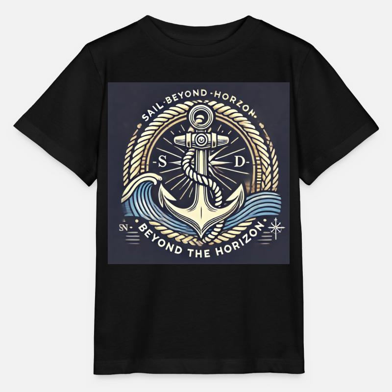 beyond the horizon maritime timeless motif anchor - Stanley/Stella MINI CREATOR Kids’ T-Shirt - black