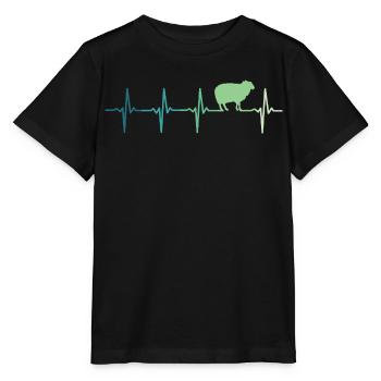 Sheep heartbeat Sheep Sheep - Stanley/Stella MINI CREATOR Kids’ T-Shirt - black - Front - Mikhail (115cm)