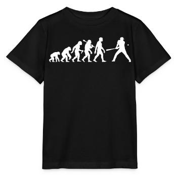 Baseball Evolution Baseball Player Batsman - Stanley/Stella MINI CREATOR Kids’ T-Shirt - black - Front - Mikhail (115cm)