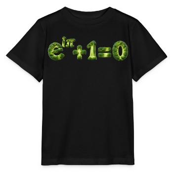 Euler-Brokkoli-Mathematik-Identität - Stanley/Stella Kinder T-Shirt MINI CREATOR  - Schwarz - Vorne - Mikhail (115cm)