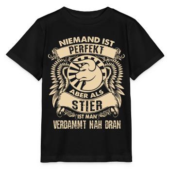 Taurus - signe du zodiaque est parfait - T-shirt bio MINI CREATOR Stanley/Stella Enfant - noir - Devant - Mikhail (115cm)