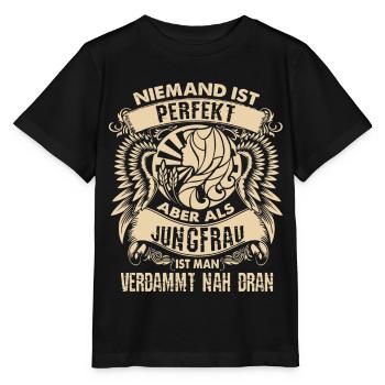 Signe du zodiaque vierge - est parfait - DE - T-shirt bio MINI CREATOR Stanley/Stella Enfant - noir - Devant - Mikhail (115cm)
