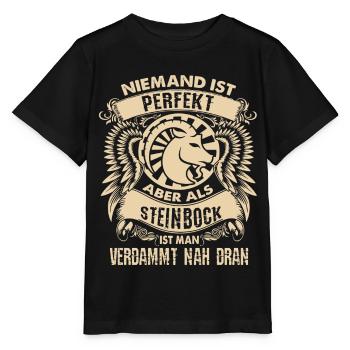 Signe du zodiaque Capricorne - est parfait - DE - T-shirt bio MINI CREATOR Stanley/Stella Enfant - noir - Devant - Mikhail (115cm)