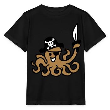 Pirate Otkopus 3 - Stanley/Stella MINI CREATOR Kids’ T-Shirt - black - Front - Mikhail (115cm)