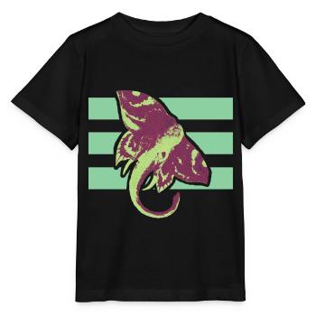 Cool Art Graphic Elefant Shirt - Stanley/Stella Kinder T-Shirt MINI CREATOR  - Schwarz - Vorne - Mikhail (115cm)