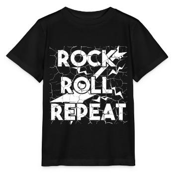 Rock, Roll, Répétez grande idée de cadeau pour les amis - T-shirt bio MINI CREATOR Stanley/Stella Enfant - noir - Devant - Mikhail (115cm)