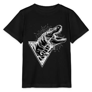 Dinosaurier Tyrannosaurus Rex - Stanley/Stella Kinder T-Shirt MINI CREATOR  - Schwarz - Vorne - Mikhail (115cm)