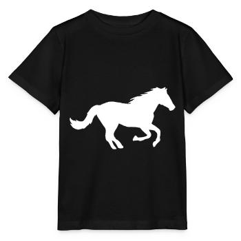 cheval - T-shirt bio MINI CREATOR Stanley/Stella Enfant - noir - Devant - Mikhail (115cm)