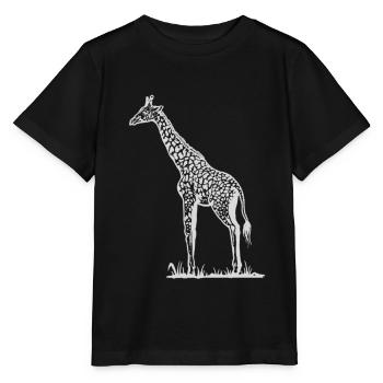 girafe - T-shirt bio MINI CREATOR Stanley/Stella Enfant - noir - Devant - Mikhail (115cm)