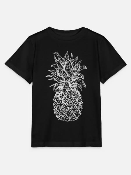 Ananas - Stanley/Stella Kinder T-Shirt MINI CREATOR - Schwarz