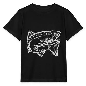 Angeln - Stanley/Stella Kinder T-Shirt MINI CREATOR  - Schwarz - Vorne - Mikhail (115cm)
