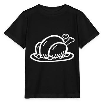 Rôti alimentaire cuisine cadeau de poulet famille - T-shirt bio MINI CREATOR Stanley/Stella Enfant - noir - Devant - Mikhail (115cm)