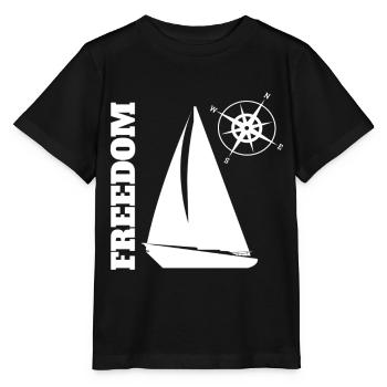 Segelschiff - Stanley/Stella Kinder T-Shirt MINI CREATOR  - Schwarz - Vorne - Mikhail (115cm)