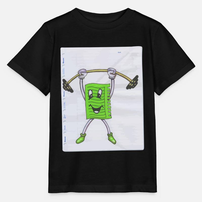 Note Note Note Sport Pumper Drawing Paint Dumbbell - Stanley/Stella MINI CREATOR Kids’ T-Shirt - black