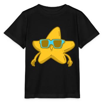 Étoile Ciel Nuages Nuit Lune Étincelle Snuff - T-shirt bio MINI CREATOR Stanley/Stella Enfant - noir - Devant - Mikhail (115cm)