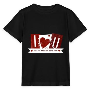 Liebe Partnerschaft Herz Paare Geschenkidee - Stanley/Stella Kinder T-Shirt MINI CREATOR  - Schwarz - Vorne - Mikhail (115cm)