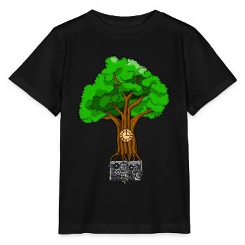 TREE O CLOCK LES ROOTS DU TEMPS LES ROOTS DU TEMPS - T-shirt bio MINI CREATOR Stanley/Stella Enfant - noir - Devant - Mikhail (115cm)
