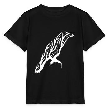 Rabe in weiß - Stanley/Stella Kinder T-Shirt MINI CREATOR  - Schwarz - Vorne - Mikhail (115cm)