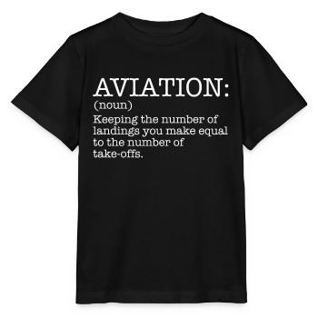 Aviation - Aviation Definition - Stanley/Stella MINI CREATOR Kids’ T-Shirt - black - Front - Mikhail (115cm)