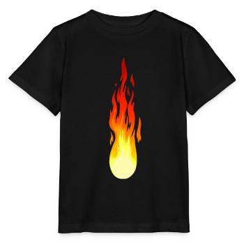 Comète Flamme Feu Inferno Flamme Ardente - T-shirt bio MINI CREATOR Stanley/Stella Enfant - noir - Devant - Mikhail (115cm)