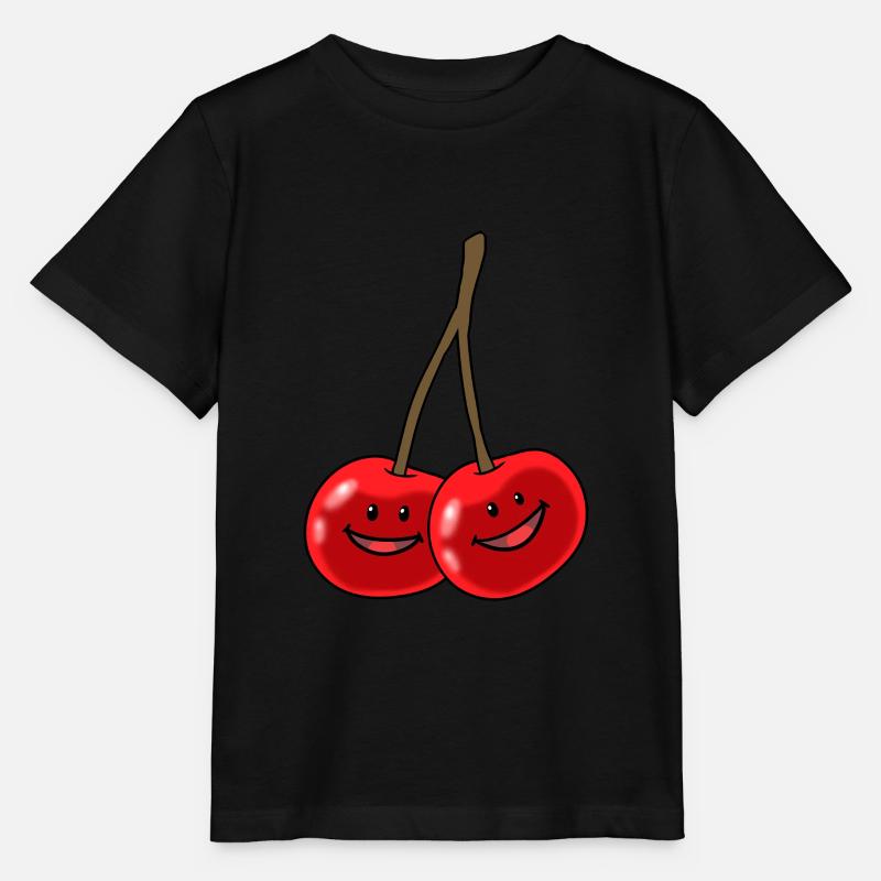 Kirsche Kirschen Sommer Süß Fruchtig happy - Stanley/Stella Kinder T-Shirt MINI CREATOR - Schwarz